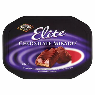 JACOB'S ELITE CHOCOLATE MIKADO TIN 616G