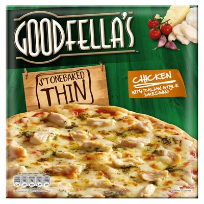 Goodfella's Stonebaked Thin Chicken With Italian Style Dressing Pizza 355g