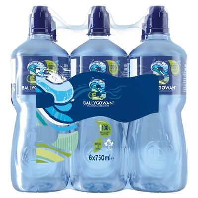 Ballygowan Still Irish Mineral Water Sports Bottle 6 Pack 750ml