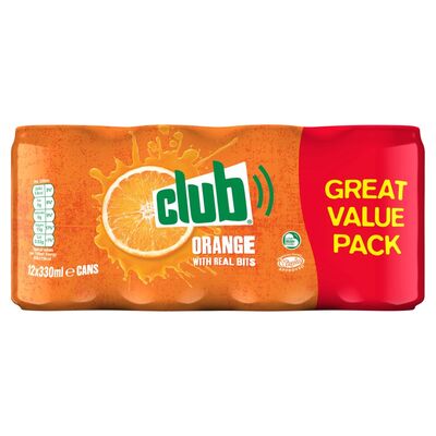 Club Orange Cans 12 Pack 330ml