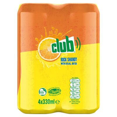 Club Rock Shandy Can Pack 4 x 330ml 