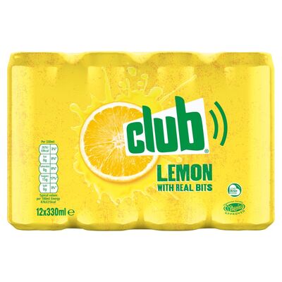 Club Lemon Can Pack 12 x 330ml