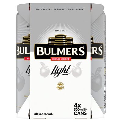 Bulmers Light Cider Can Pack 4 x 500ml