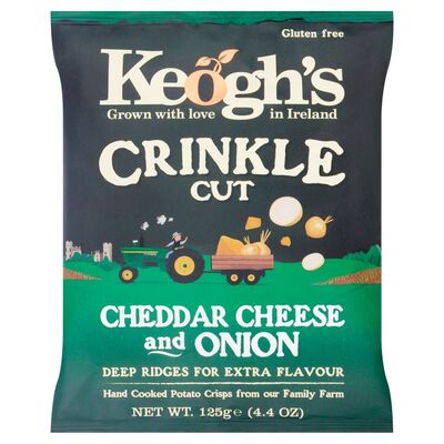 Keogh's Crinkle Cut Cheese & Red Onion Sharing Bag 125g