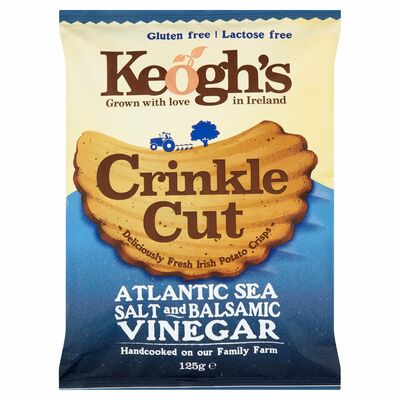 Keogh's Crinkle Cut Atlantic Sea Salt & Balsamic Vinegar Crisps 125g