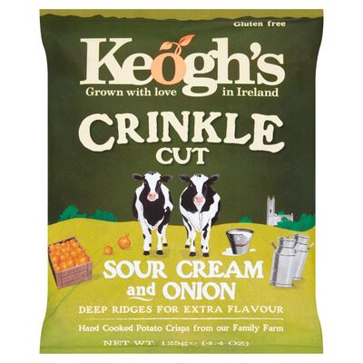 Keogh's Crinkle Cut Sour Cream & Shamrock 125g