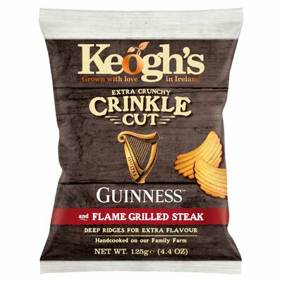 KEOGH'S CRINKLE GUINNESS & FLAME GRILL 125G