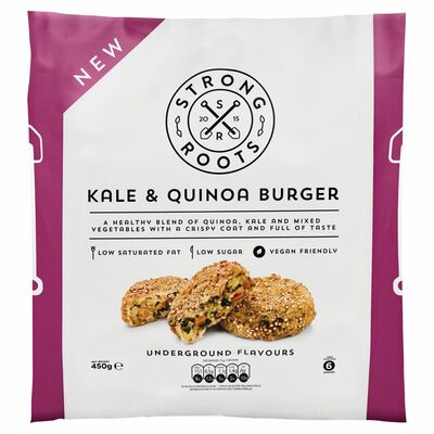 Strong Roots Kale And Quinoa Burger 450g
