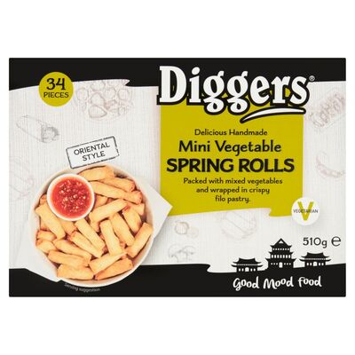 Diggers Mini Vegetable Spring Rolls 34 Pieces 510g