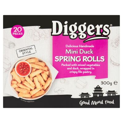 Diggers Mini Duck Spring Rolls 20 Piece 300g