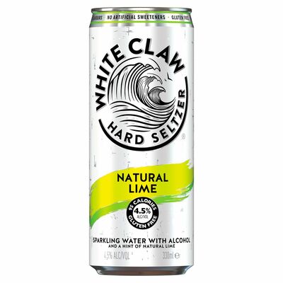 White Claw Hard Seltzer Natural Lime Can 330ml