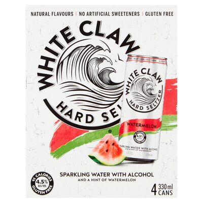 White Claw Watermelon Can Pack 4 x 330ml