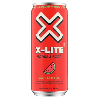 X-Lite Watermelon Vodka & Soda Can 330ml