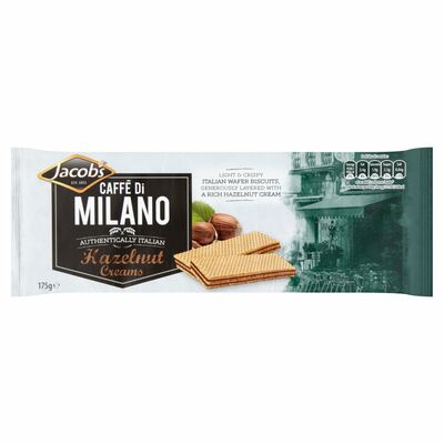 Jacob's Caffè Di Milano Hazelnut Creams Wafer Biscuits 175g