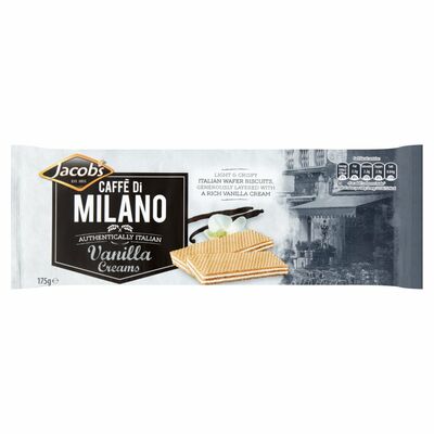 Jacob's Caffè Di Milano Vanilla Creams Wafer Biscuits 175g