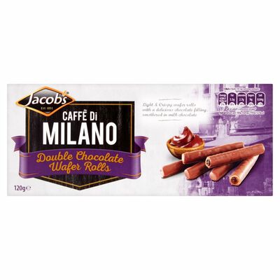 Jacob's Caffè Di Milano Double Chocolate Wafer Rolls 110g