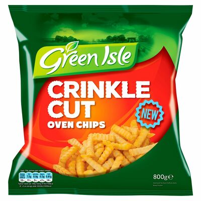Green Isle Crinkle Cut Chips 800g