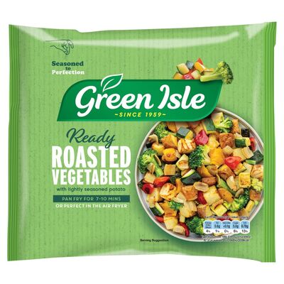 Green Isle Ready Roasted Vegetables With Lightly Seasoned Potato 550g