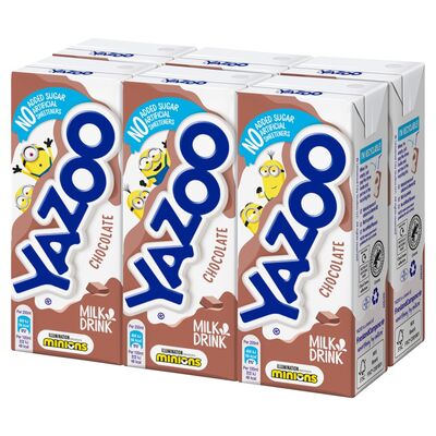 Yazoo Chocolate No Added Sugar Milkshake 6 Pack 200ml