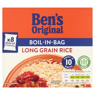 Ben's Original Boil in the Bag Long Grain Rice 500g