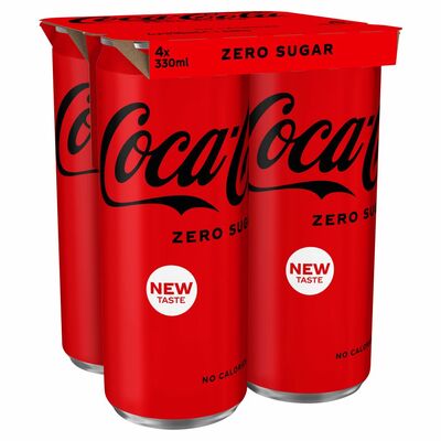 Coca-Cola Zero Sugar Can Pack 4 x 330ml