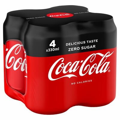 Coca-Cola Zero Can Pack 4 x 330ml