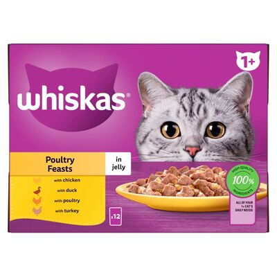 Whiskas Core 1+ Poultry Selection In Jelly 12 Pack 1.2kg