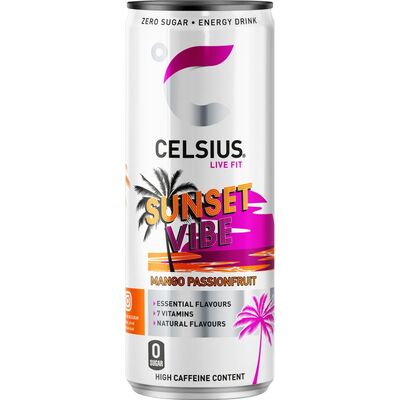 Celsius Sunset Vibe Mango Passionfruit Energy Drink Can 355ml