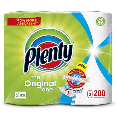 Plenty Kitchen Roll 200 Sheets 2roll