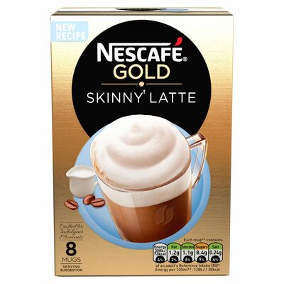 Nescafé Gold Instant Skinny Latte 8 Pack 156g