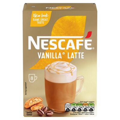 Nescafé Gold Instant Vanilla Latte 8 Pack 148g