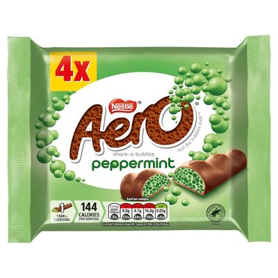 Nestlé Aero Delightful Peppermint Chocolate Bar 4 Pack 108g