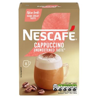 Nescafé Gold Instant Unsweetened Cappuccino 8 Pack 113.6g