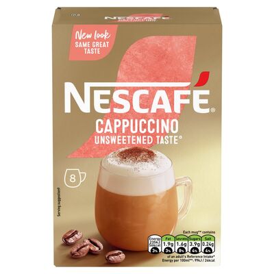 Nescafé Instant Unsweetened Cappuccino 8 Pack 113.6g