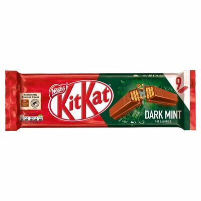 KIT KAT 2 FINGER DARK MINT 9 PACK 186G