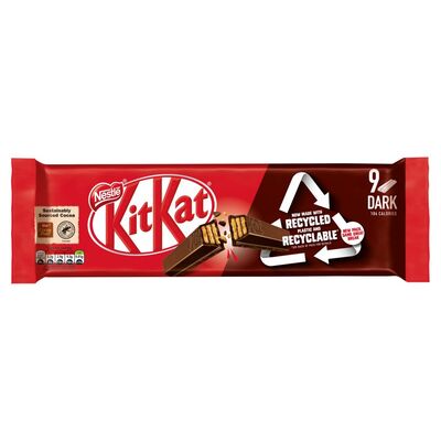 Nestlé Kit Kat 2 Finger Dark Chocolate Biscuit Bar 9 Pack 186g