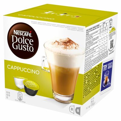 Nescafé Dolce Gusto Cappucino Coffee Capsules 16 Pack 186.4g