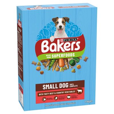 Bakers Beef & Vegetable Small Dog Dry Food 1.1kg