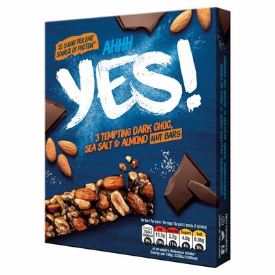 Nestlé Yes! Sea Salt & And Dark Chocolate Bar 3 Pack 105g