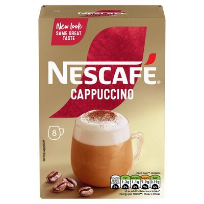 Nescafé Cappuccino Sachets 8 Pack 124g