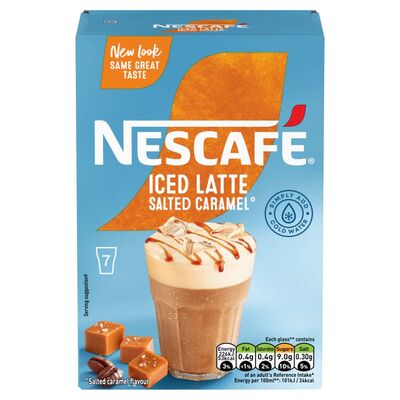 Nescafe Gold Iced Salted Caramel Latte Sachets 102g