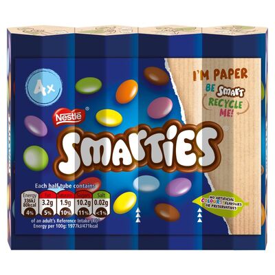 Nestlé Smarties Hexatube 4 Pack 136g