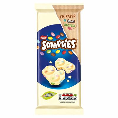 Nestlé Smarties White Chocolate Bar 90g