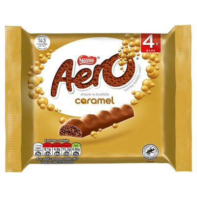 Nestlé Aero Chocolate Caramel Bar 4 Pack 108g