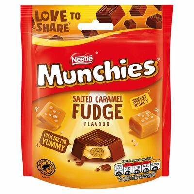 Nestlé Munchies Salted Caramel Fudge Pouch 97g