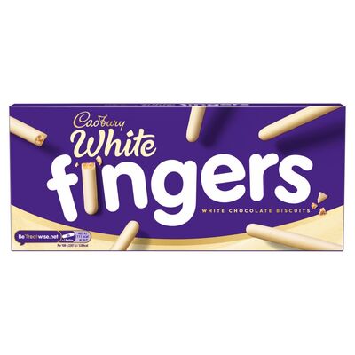 CADBURY WHITE CHOCOLATE FINGERS 114G