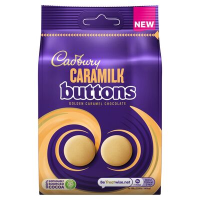 CADBURY CARAMILK CHOCOLATE BUTTONS POUCH 105G