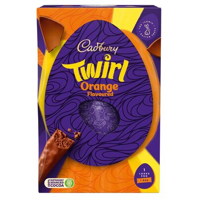 CADBURY TWIRL ORANGE CHOCOLATE EASTER EGG 198G