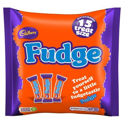 Cadbury Fudge Chocolate Bars Treatsize Bag 202g