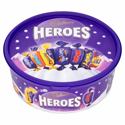 CADBURY HEROES TUB 600G